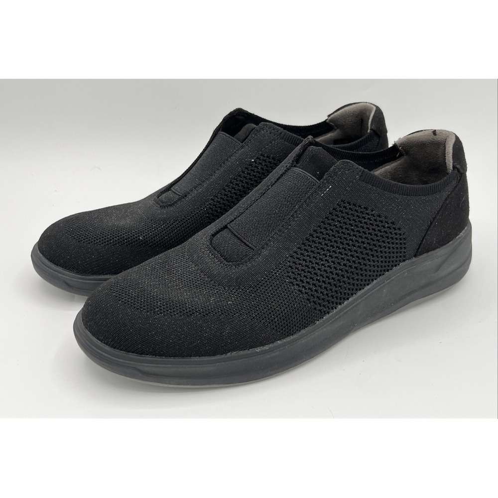 Bzees Slip On Black Sparkle Womens Sz 10M Comfort Shoes Sneakers Trophy Casual - Picture 11 of 11